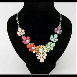Rainbow statement necklace